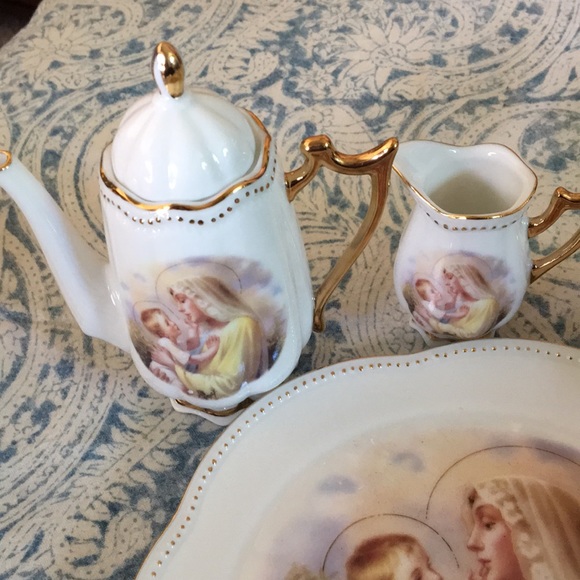 Madonna and Child Tea-Set China set Miniature - Picture 3 of 8